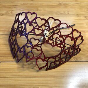 Queen of Hearts Costume Party Valentines Romantic Leather OS Mask Red Cupid